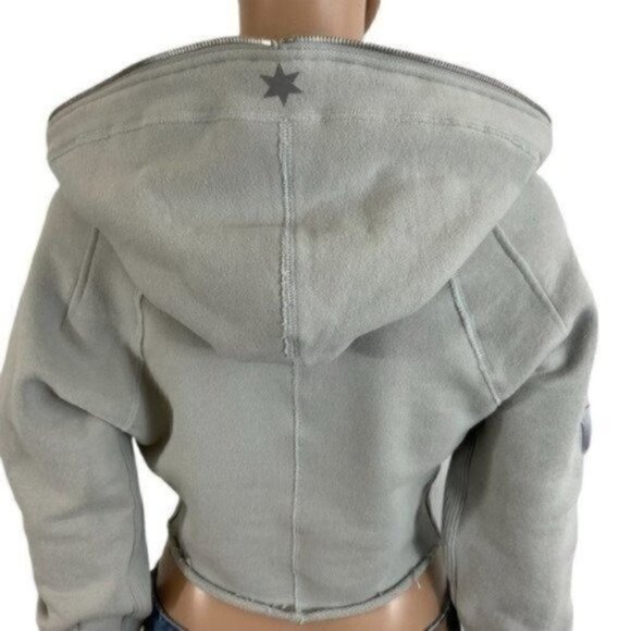 Looney Tunes X SMFK Collaboration Cropped raw hem Hoodie sz 1 | Small Rare Find - Picture 8 of 12